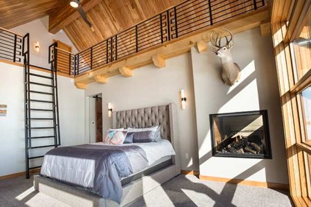 Master bedroom with customized loft area for recreation and leisure